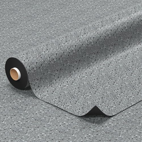 PVC Bodenbelag Meterware Vinylboden Vinyl Bodenbelag Fußbodenbelag 140cm Breite Granitoptik Terrazzo Grau 280 x 140 cm