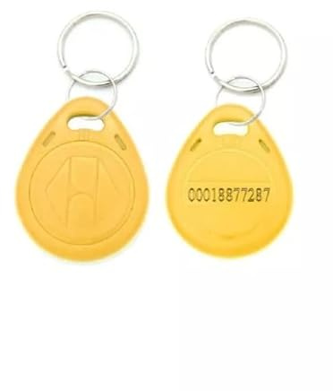 1x GELB RFID 125Khz Transponder KeyFob Token Chip Schlüsselanhänger Zutrittskontrolle (Nicht beschreibbar. Nur Lesefunktion)