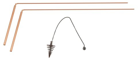 Ujjdwiurgh Ensemble de 2 de Sourcier en Cuivre avec Pendule - Kit de Divinatoires Spirituelles en Cuivre Flexible