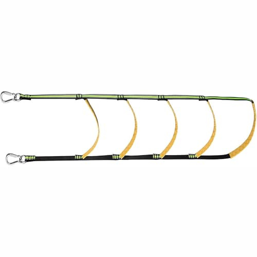 Scala a Cinque Gradini Portatile per Barca, Scala in Corda di Nylon per Motoscafo, Verde Fluorescente, Aiuto Rimovibile per l'arrampicata per Caccia, Barca Gonfiabile, Kayak, Motoscafo, Canoa