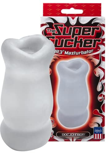 Doc Johnson The Super Sucker - ULTRASKYN Masturbator - Pocket Pal - Open-Ended Stroker - Proudly Made In America - Frost