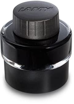 LAMY T 51 Tinte 828 – Tintenfass mit Restsammelbecken in der Farbe Schwarz – 30 ml