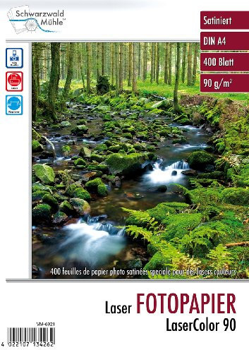 Schwarzwald Mühle Laser Fotopapier: LaserColor 90 90 g/m² A4 400 Blatt (Laser Papier, Fotopapier A4 Laserdrucker, fotopapie)