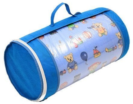 Kinderbettmatratze Babymatratze 60x120 cm Kinder Rollmatratze mit Reisetasche und, Tasche, Bezug 100% Baumwolle