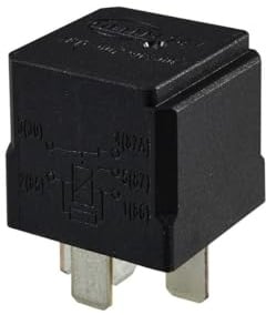 HELLA 4Rd 007 903-001 Relays, Working Current - 24V - 5Pole - Wiring Diagram: W2 - Plug: B1 - Opener/Working Current Relay/Inverter Relay - Colour: Black - Without Attachment
