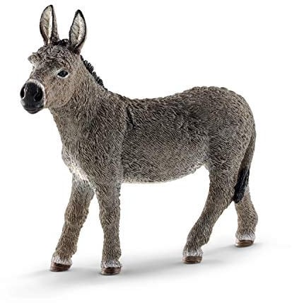 schleich 13772 Esel, für Kinder ab 3+ Jahren, FARM WORLD - Spielfigur, Brown