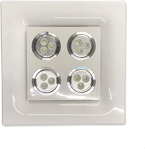 AirTech-UK Bathroom Kitchen Ceiling Extractor Exhaust Fan with LED Light 100mm 4 LED4925