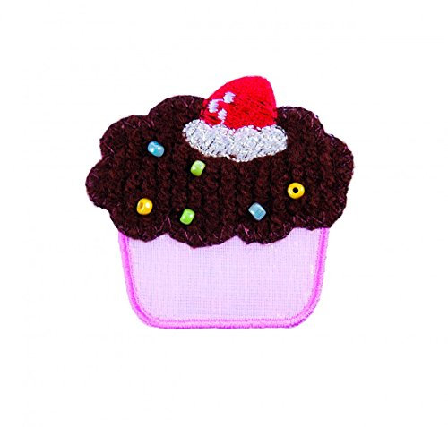 Craft Factory Eisen oder Nähen auf Stoff Motiv Aufnäher Cupcake – jedes