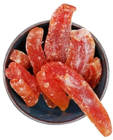 1001 Frucht Papaya kandiert 250 g I Trockenobst für Müsli I Exotische Trockenfrüchte ohne Zusätze I Feinkost - kandierte Früchte zum Backen I Fruchtsnack Müslizusatz