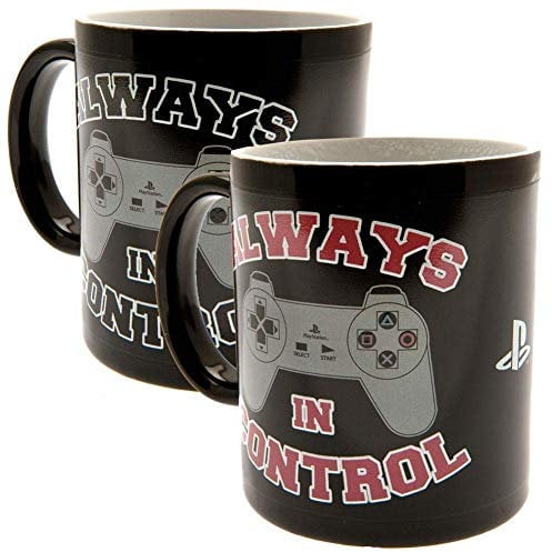 GB eye Ltd, Playstation, In Control, Heat Changing Mug, Wood, Various, 15 x 10 x 9 cm