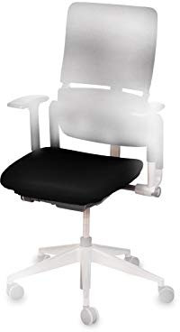 TexDeko Bezug für Bürostuhl Sitzbezug elastischer Überzug atmungsaktiv one Size fits All (Schwarz), Made in EU
