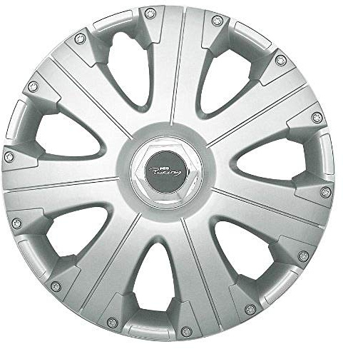Petex RB532416 Radzierblende Racing Pro Größe 16 Zoll 2-fach lackiert Material: Nylon in Box, silber - 4-er Set