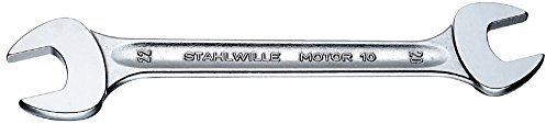 STAHLWILLE Nr. 10 Doppelmaulschlüssel MOTOR Schlüsselweite 27 x 32 mm L.300 mm metrisch, Chrome-Alloy-Steel, verchromt
