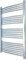 600mm (w) x 1200mm (h) Curved Chrome Towel Rail, Radiator, 2376 BTUs - Horizontal Bar Thickness: 22mm, (Bar pattern:4 + 5 + 6 + 7)