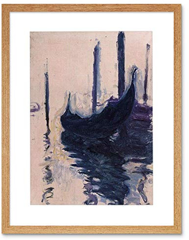 Wee Blue Coo MONET GONDOLA VENICE OLD MASTER PAINTING FRAMED ART PRINT PICTURE F12X231
