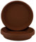 Home Garden Ornaments Plant Pot Saucers Strong Drip Tray Round Tray Plastic Trays Set of 5 (Brown, Diameter: 15cm)