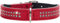 HUNTER DIAMOND PETIT Halsband für kleine Hunde, Leder, mit Strasssteinchen, 42 (S), rot/schwarz