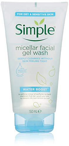 Simple Water Boost Mizellar-Gesichtsgel zum Waschen, 150 ml, 6 Stück