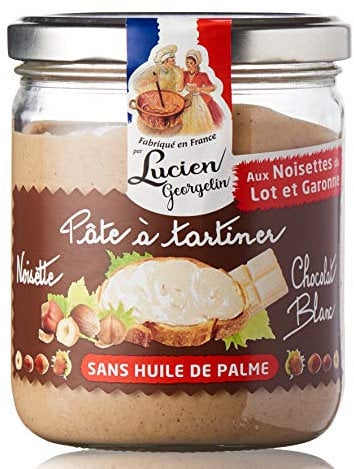 Pâte à tartiner Noisette du Lot et Garonne et Chocolat BLANC 400g
