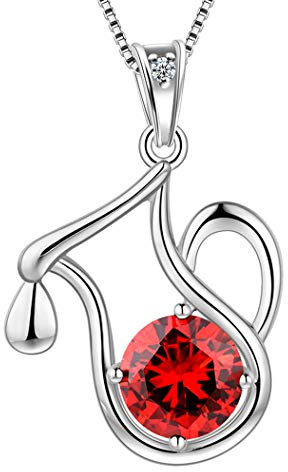 Aurora Tears Wassermann Halskette 925 Sterling Silber 12 Sternzeichen Anhänger Konstellation Januar Birthstone Halskette CZ Horoskop Schmuck für Frauen und Mädchen DP0134P