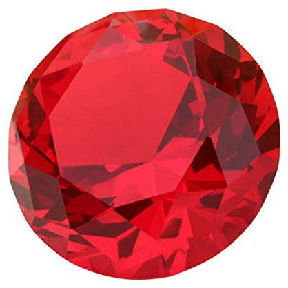 Amosfun 60Mm Rote Kristalldiamanten Dekoration FüR Hochzeiten, Geburtstagsfeiern Und Zuhause, KüNstliche Diamantornamente FüR Eine Romantische AtmosphäRe
