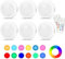 Under Cabinet Lights RGB Wireless Lights LED Closet Lights Night 3000K Dimmable 6pc Cadrim 13 Colors Changing Remote Control Brightness Adjustable Timer Battery Powered Light Kitchen Wardrobe Cupboard