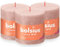 Bolsius Rustic Pillar Candle XXL - Soft Pink - Pack of 3 - Long Burning Time of 62 Hours - Decoration - Unscented - Includes Natural Vegan Wax - No Palm Oil - 10 x 10 cm