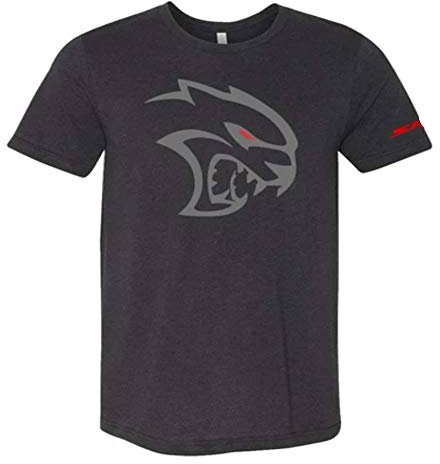 Dodge SRT Hellcat Red Eye Triblend T-Shirt für Herren, Heather Black, XL