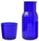 BESTonZON Nachttisch Glas Karaffe mit Tumbler Set Wasser Und Cup Night Set Nacht Wasserkaraffe für Saft Wein Trinken 500Ml