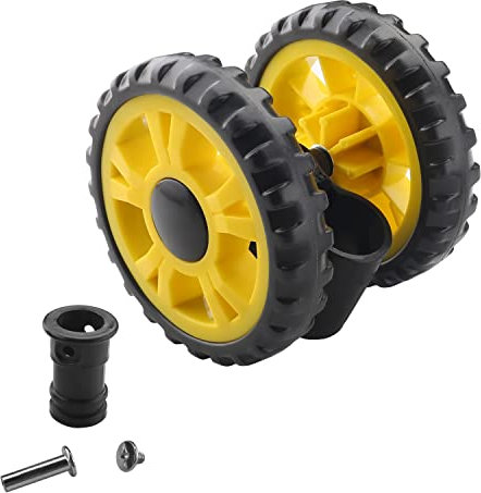 Yinpecly 1 x Kinderwagenrad-Set, 10,5 cm, multidirektionale Lenkrolle, schwarz, kompatibel mit Kinderwagen und Kinderfahrrädern
