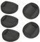 5 Pcs Furniture Caster Cups,Anti-Sliding Rubber Feet Protector Pads Furniture Coasters,Chair Leg Floor Protectors Bed Sofa Chair Leg Wheel Anti-Slip Pad for Floors,Wheels,Sofas and Bed(Black)
