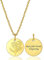 Bestyle Ketten für Damen Personalisierte Blumenanhänger Veilchen aus Edelstahl Februar Geburtsblume Halskette mit Gravur Gold
