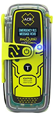 ACR ResQLink View RLS - SOS Personal Locator Beacon - Digital Display, Return Link Service, GPS Global Coverage to Alert Search and Rescue - Outdoor Emergency, Ideal for Hiking Hunting Boating Fishing