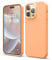 elago Liquid Silicone Case Compatible with iPhone 14 Pro Max Case (6.7), Premium Silicone, Full Body Protection - 4 Layer Shockproof Phone Cover, Anti-Scratch Soft Microfiber Lining (Orange)