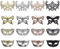 FEQO 16 Stück Venezianische Maskerade Maske für Damen Herren Vintage Antike Masken Augenmaske Retro Maskerade Masken für Karnevals Halloween Party