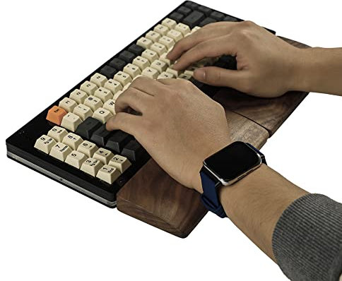 Split 75 SP84 Wood Solid Wooden Walnut Split Keyboard Wrist Rest