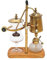DENEST Luxury Siphon Balance Kaffeemaschine, Siphon Kaffeemaschine Set, Belgische Siphon Kaffeemaschine, Vakuum-Kaffeebereiter, Kaffee- und Teebrüher, Naturholzsockel und Deckelknauf