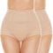SIMIYA Damen Shapewear Unterhose Bauchweg Miederhose hoher Taille Unterwäsche Bauchkontrolle Miederpant weicher und bequemer Body Shaper für Frauen (2×Beige, XL)