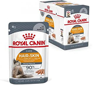 Royal Canin FCN Hair & Skin Loaf | 12 x 85 g | Alleinfuttermittel für ausgewachsene Katzen (Mousse) | Kann zu einem gesunden Fell beitragen | Kann dabei helfen das Fell zu unterstützen