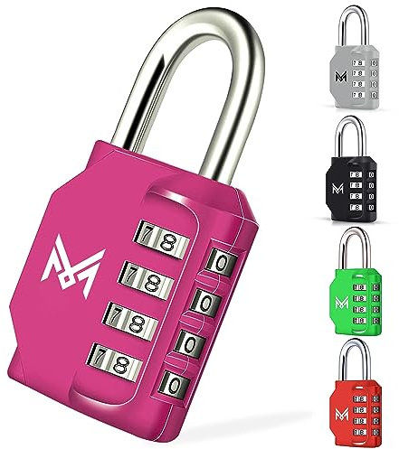 MERCURYAL Kombinationsschloss, Spindschloss, 4-stellige Sicherheitsschlösser, 1/2 Stück, Schwarz, Kofferschloss, Fitnessstudio, Schubladen, Fitnessstudio (1 Stück, Rosa)