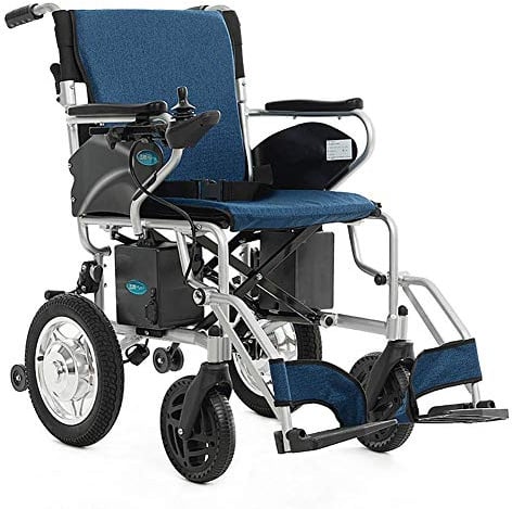 TEmkin Rollstühle Elektrorollstuhl mit Zwei Controllern, Leichter zusammenklappbarer Roller für Behinderte für ältere Menschen, wiegt nur 28 kg, mit elektrischem Antrieb oder manuellem Rollstuhl