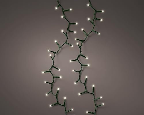 Lumineo Lichterkette Compact warm weiß - 1000 LEDs - 22,5 Meter - grünes Kabel - dimmbar - Timer - IP44 Schutz
