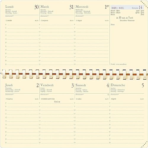QUO VADIS - 1 x Kalendereinlage, Spiralbindung – Mitte Dezember 2024 bis Dezember 2025 – Format 8,8 x 17 cm