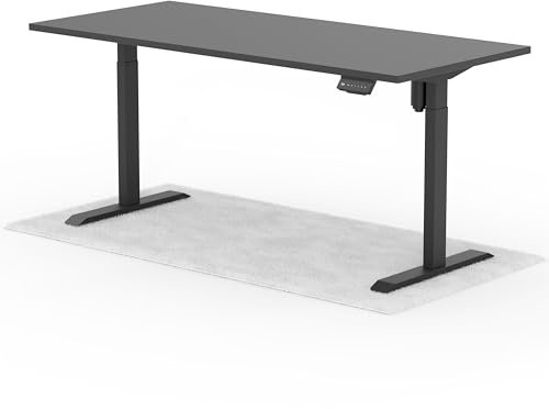 Standable ECO Höhenverstellbarer Schreibtisch 180 x 80 cm I elektrischer Office Table mit 3 Speicherstufen I Schreibtisch höheneinstellbar 70-115 cm I Büro-Tisch mit 1,8 cm Dicke