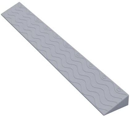 ODAZZO Türschwellenrampe Saugroboter, Rampe Türschwelle, Türschwellenrampen Schwellenrampe, Staubsauger Roboter Rampe, Rollstuhlrampe Türschwelle, 99cm Längen Gummirampe Bordsteinrampe 2,5cm Gray