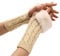 HANXIULIN Handschuhe Fingerlos Handstulpen ohne Fingerkuppen Fingerfrei Pulswärmer Stricken Armwärmer Damen Pulswärmer Winter