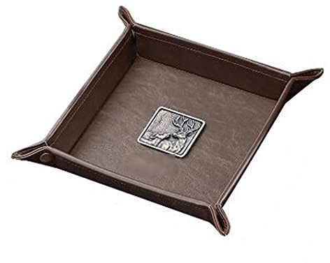 Organizador de joyas, organizador de mesita de noche for hombres, bandeja for llaves for entrada, bandeja de valet de cuero, bandeja de tocador, bandeja de joyería, caja de dados, bandeja decorativa f