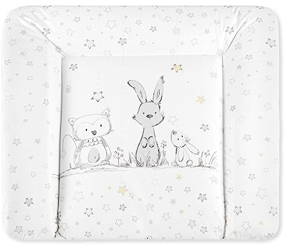 Julius Zöllner® Wickelauflage Softy 75x75 cm - weiche Wickelunterlage - Baby Wickeltischauflage - Folie, wasserdicht & abwischbar - Made in Germany - OEKO-TEX Standard 100 - Sternenfreunde