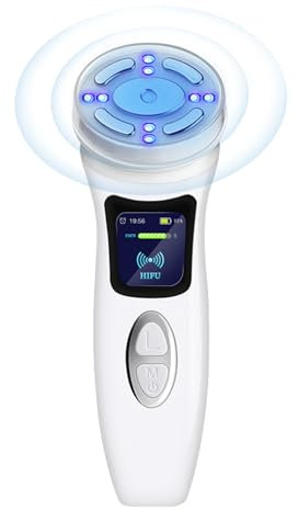 HIFU Facial Machine Falten entfernen 4 in 1 Wireless Face Massager hohe Intensität fokussiert Ultraschall Gesicht Maschine RF EMS Hautstraffung Verjüngung Antiaging Lifting Beauty Machine