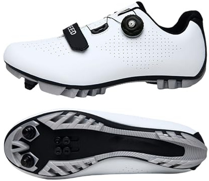 Kraftpaid Mountainbike Schuhe Herren,Rennradschuhe Herren,Atmungsaktive Radsportschuhe,Fahrrad Spin MTB Schuhe,Unisex Atmungsaktiv,Harte Sohle Radsportschuhe,Reflektierende Streifen FüR Nachtfahrten